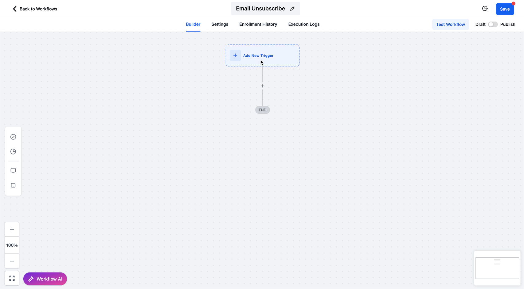 Set up workflow trigger