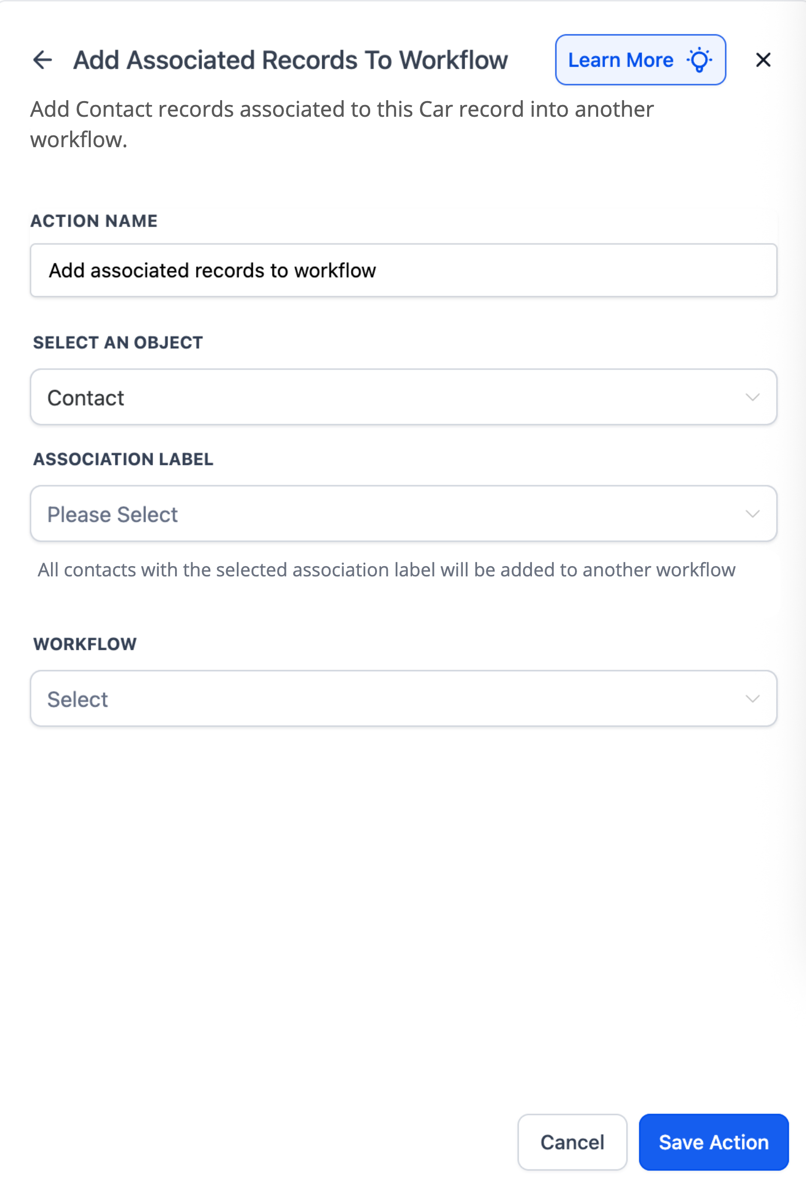 Add Associated Records to another Workflow in Patient Copilot